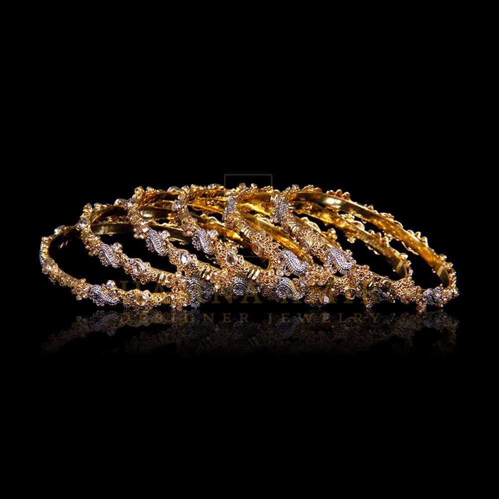 Polki and zircon bangles (Set)