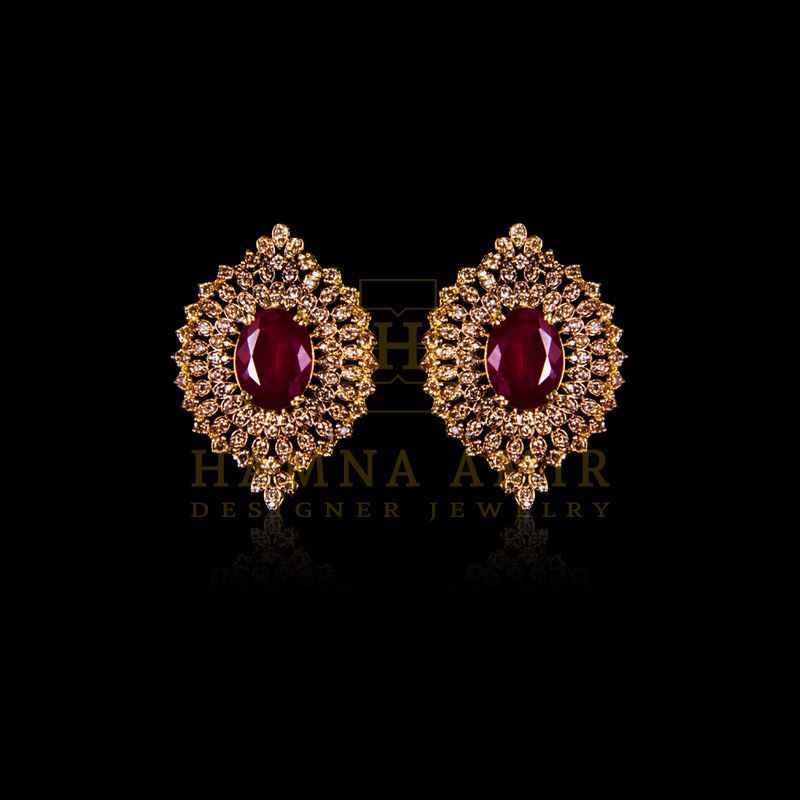Ruby polki and zircon tops