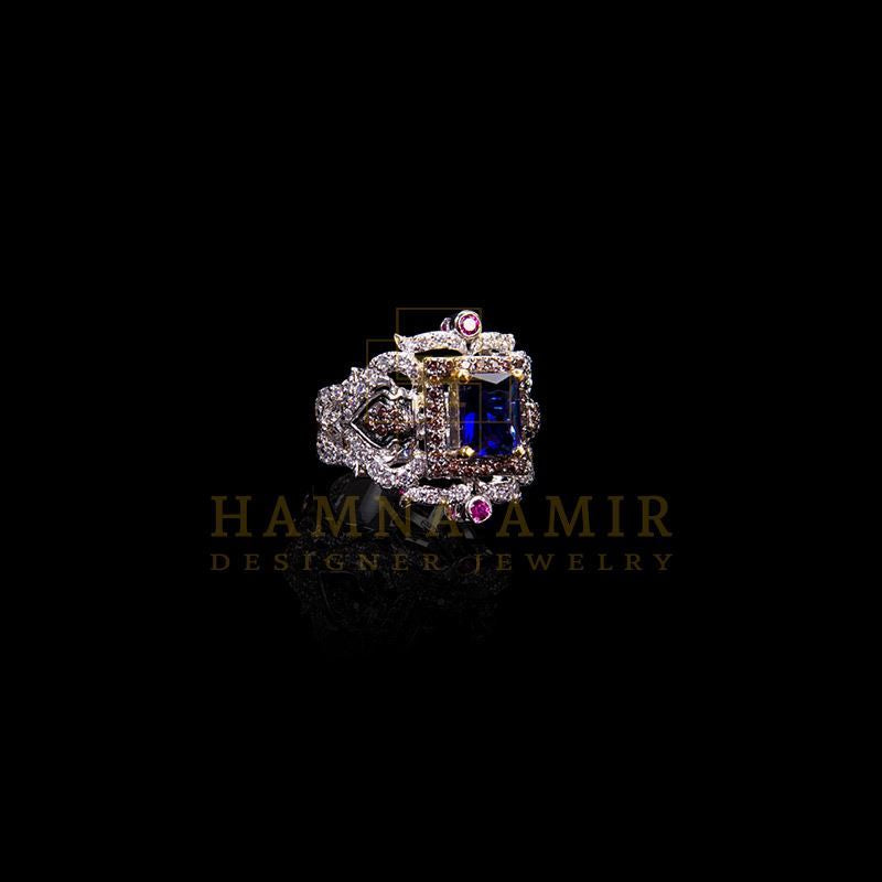 Sapphire and ruby ring