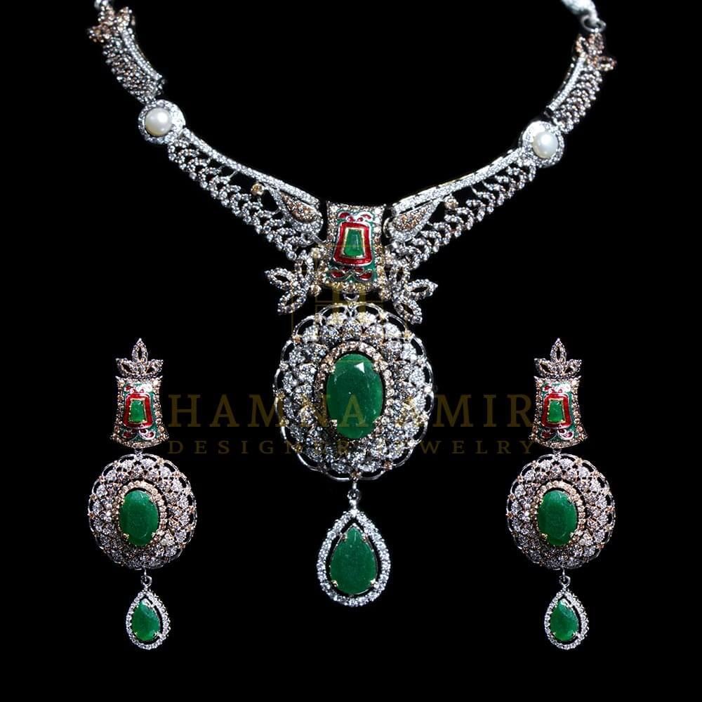 Emeralds bridal set
