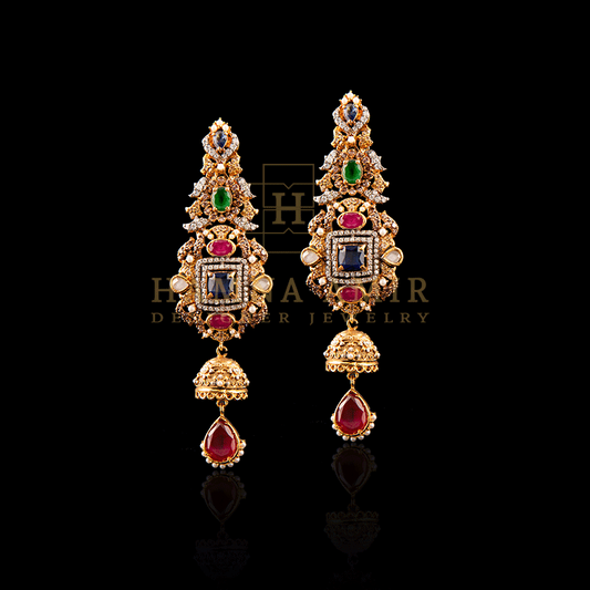 Handcrafted ruby earrings