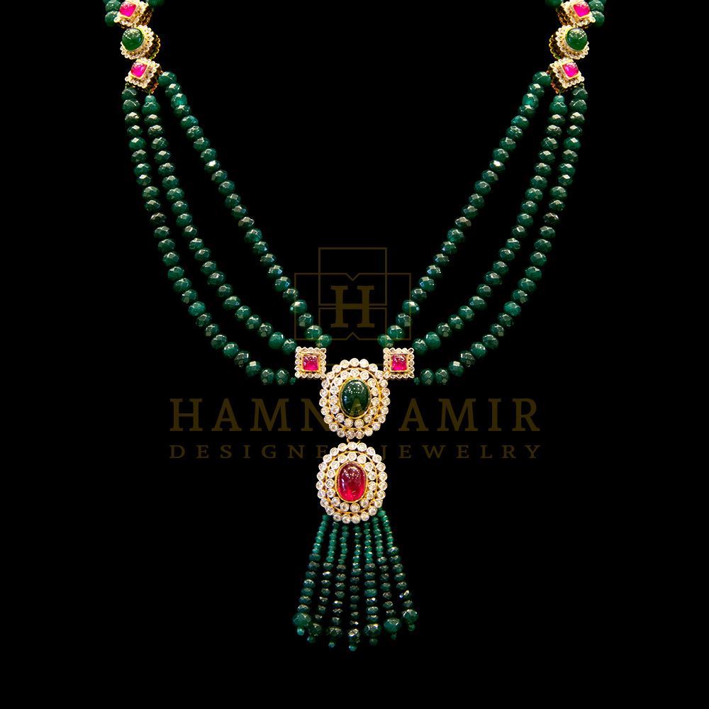 Picture of Emerald ruby mala