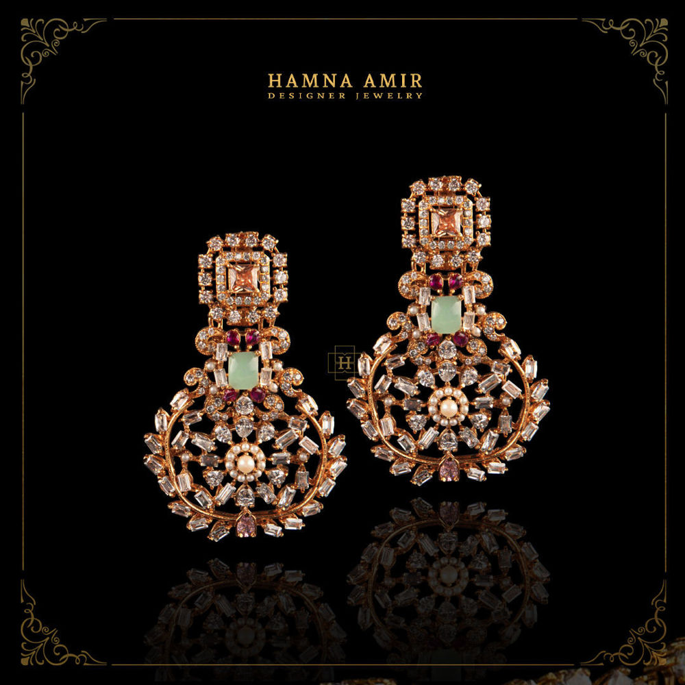 Multi Color Stylish Design Jhumka Tikka Earrings Jewellery Sets for Gi –  Loto.pk